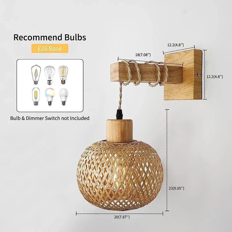 Lampe murale en bambou Lanterna - Lumeria