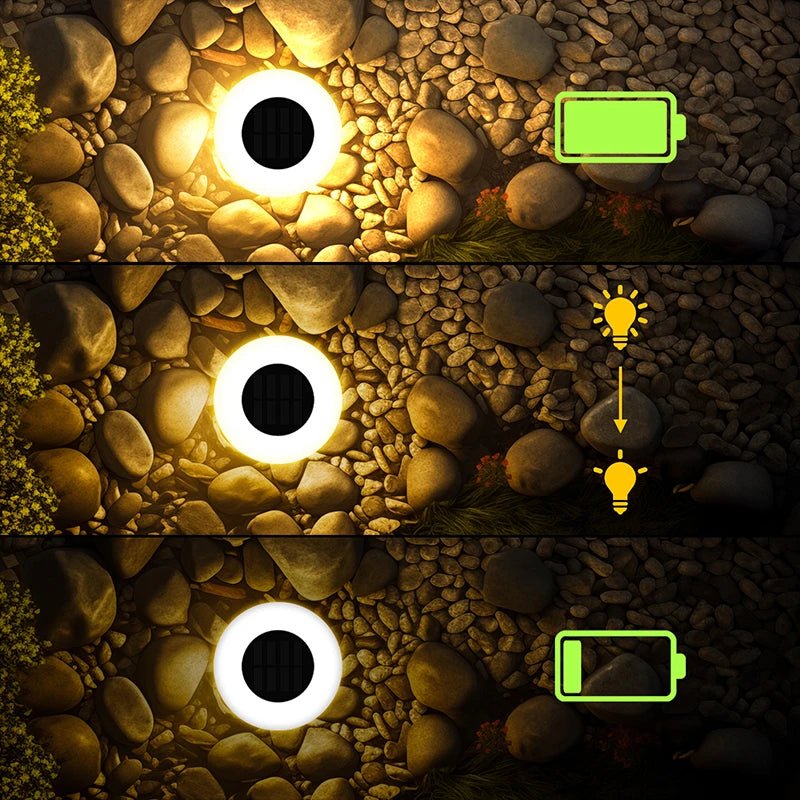 Lampe solaire au sol IP65 à LED pour jardin et allée - Lumeria