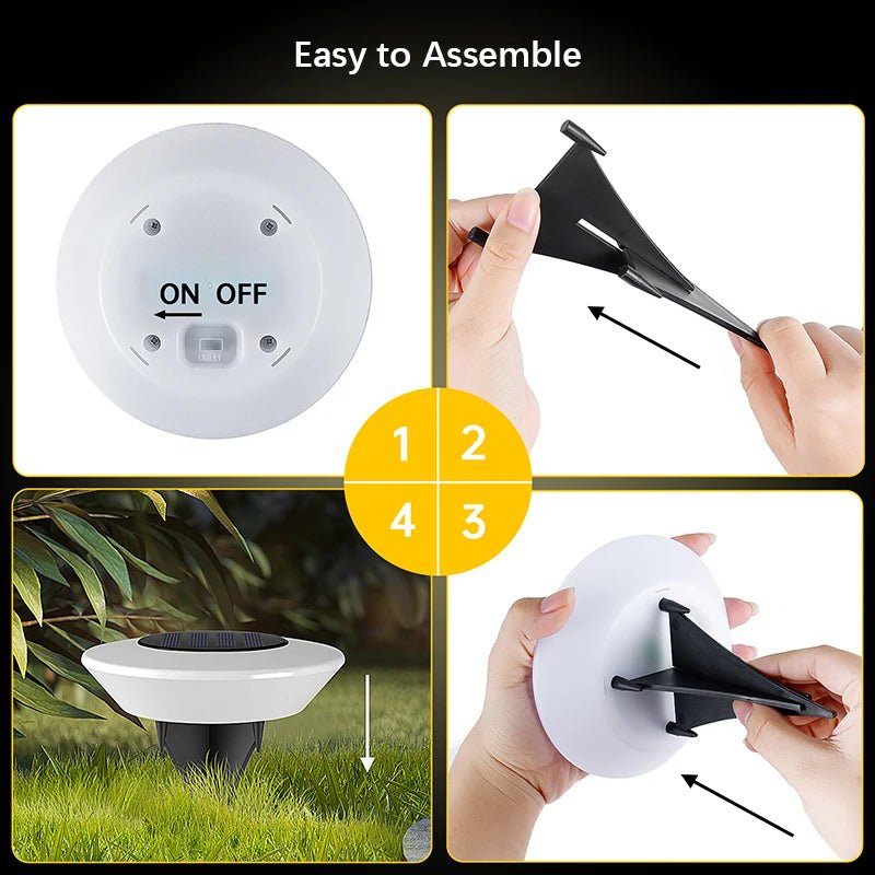 Lampe solaire au sol IP65 à LED pour jardin et allée - Lumeria