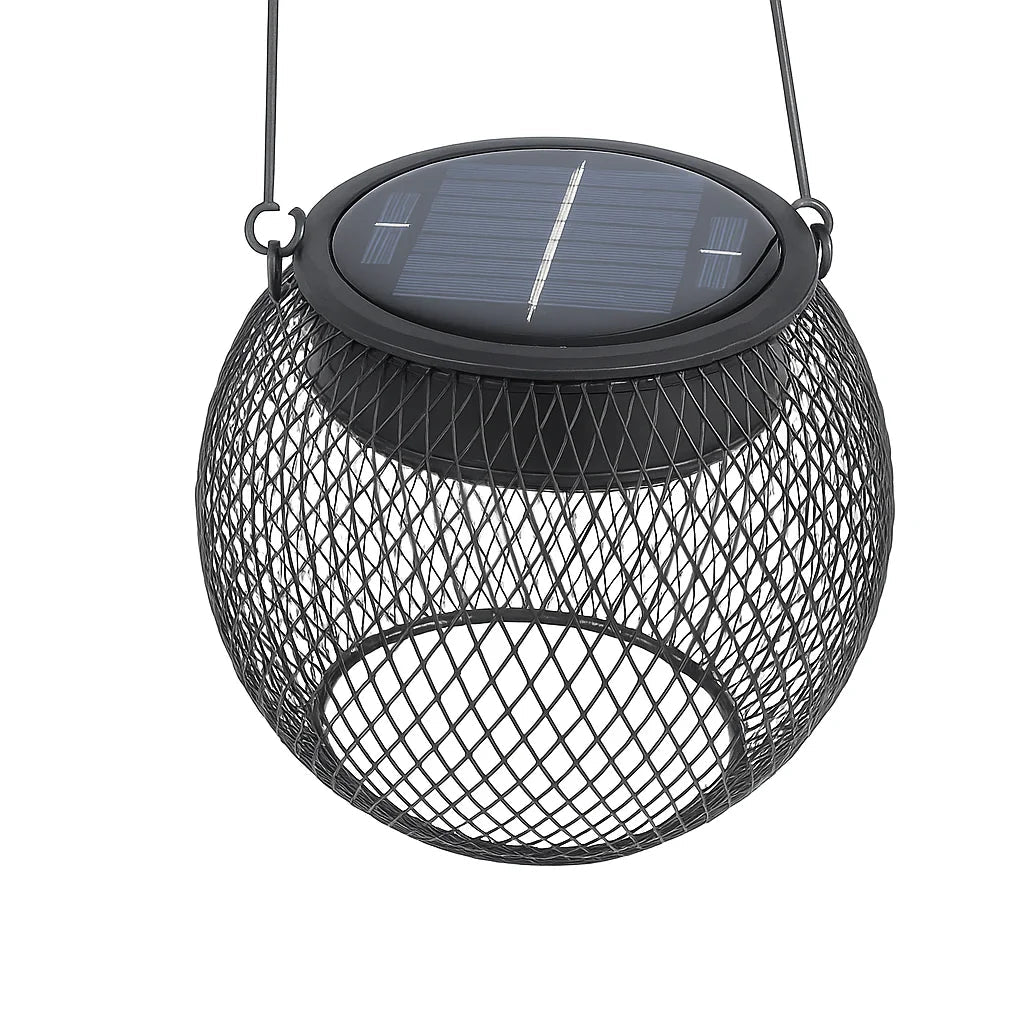 Lanterne solaire métal suspendue vintage à LED chaude automatique - Lumeria