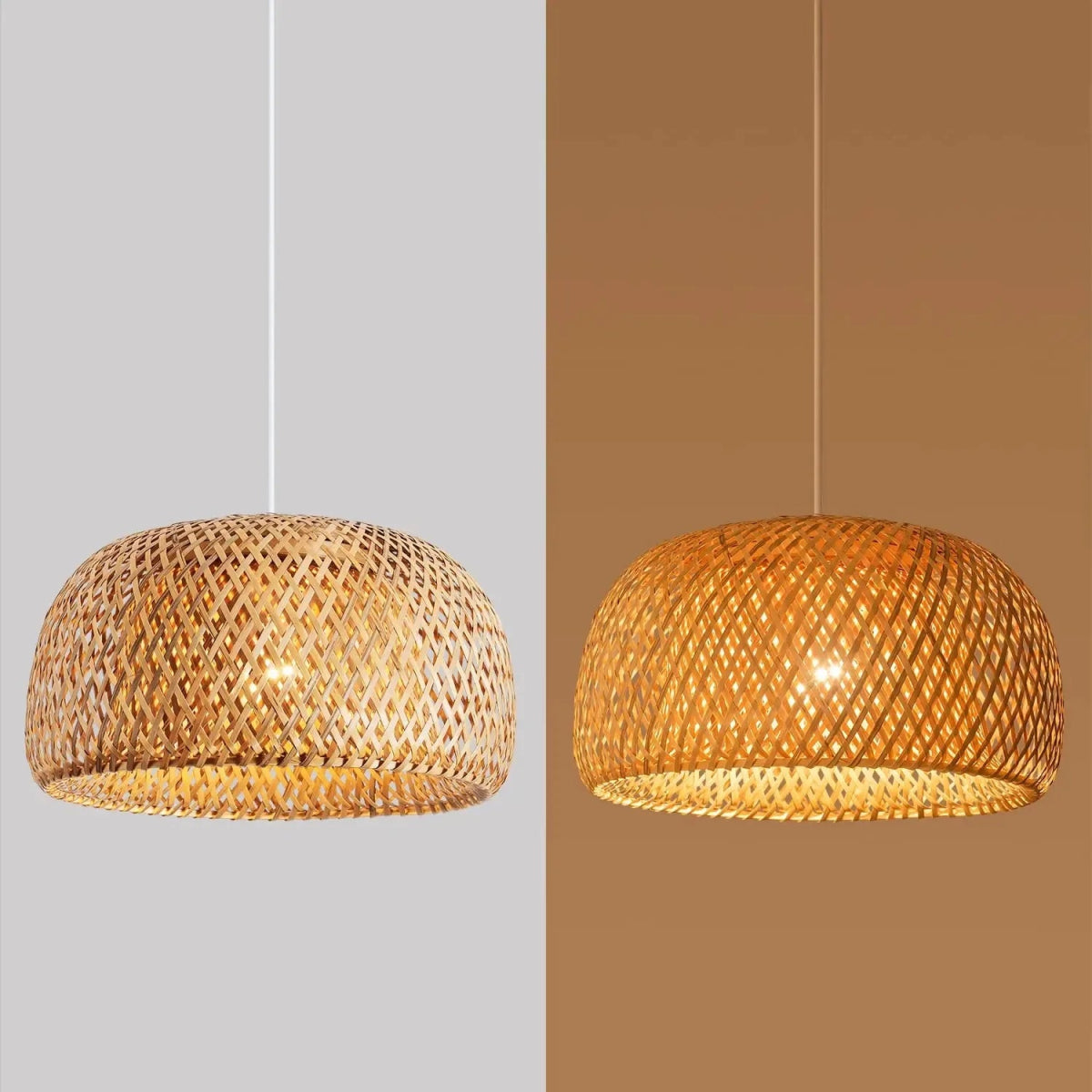 Lustre en bambou et rotin Velia - Lumeria