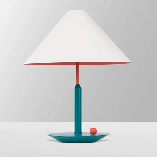 Nordic Scandinesco - Lampe de table en métal, lampe de bureau avec ampoule LED, chambre à coucher, bureau, chevet, zone d'hôtel, décoration de séjour - Lumeria