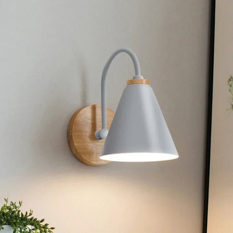 Nordic Wall Sconce Light Fixture for Bedroom Bedside Living Room Lighting Luminaire Lamp Indoor Wooden decor retro - Lumeria