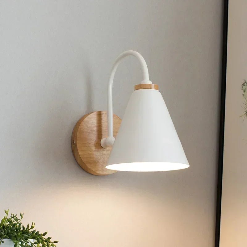 Nordic Wall Sconce Light Fixture for Bedroom Bedside Living Room Lighting Luminaire Lamp Indoor Wooden decor retro - Lumeria