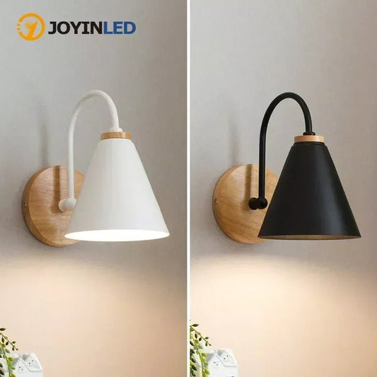 Nordic Wall Sconce Light Fixture for Bedroom Bedside Living Room Lighting Luminaire Lamp Indoor Wooden decor retro - Lumeria