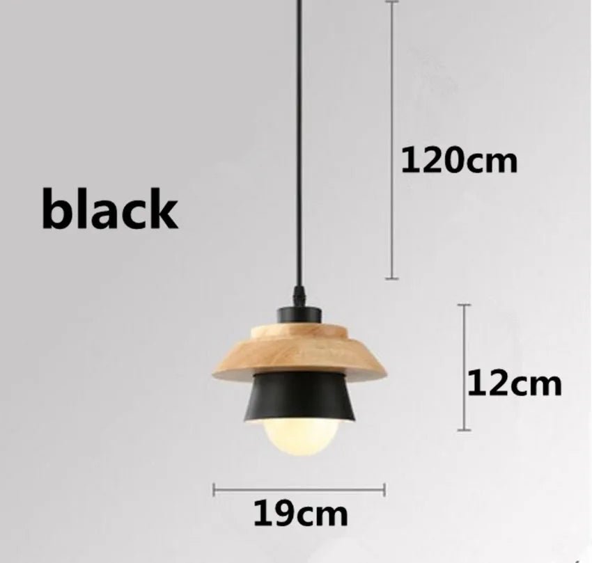 pendant light led pendant fixture hanging kitchen lamp dining room lamp E27 dinning room lights wood pendant lamp modern lustre - Lumeria