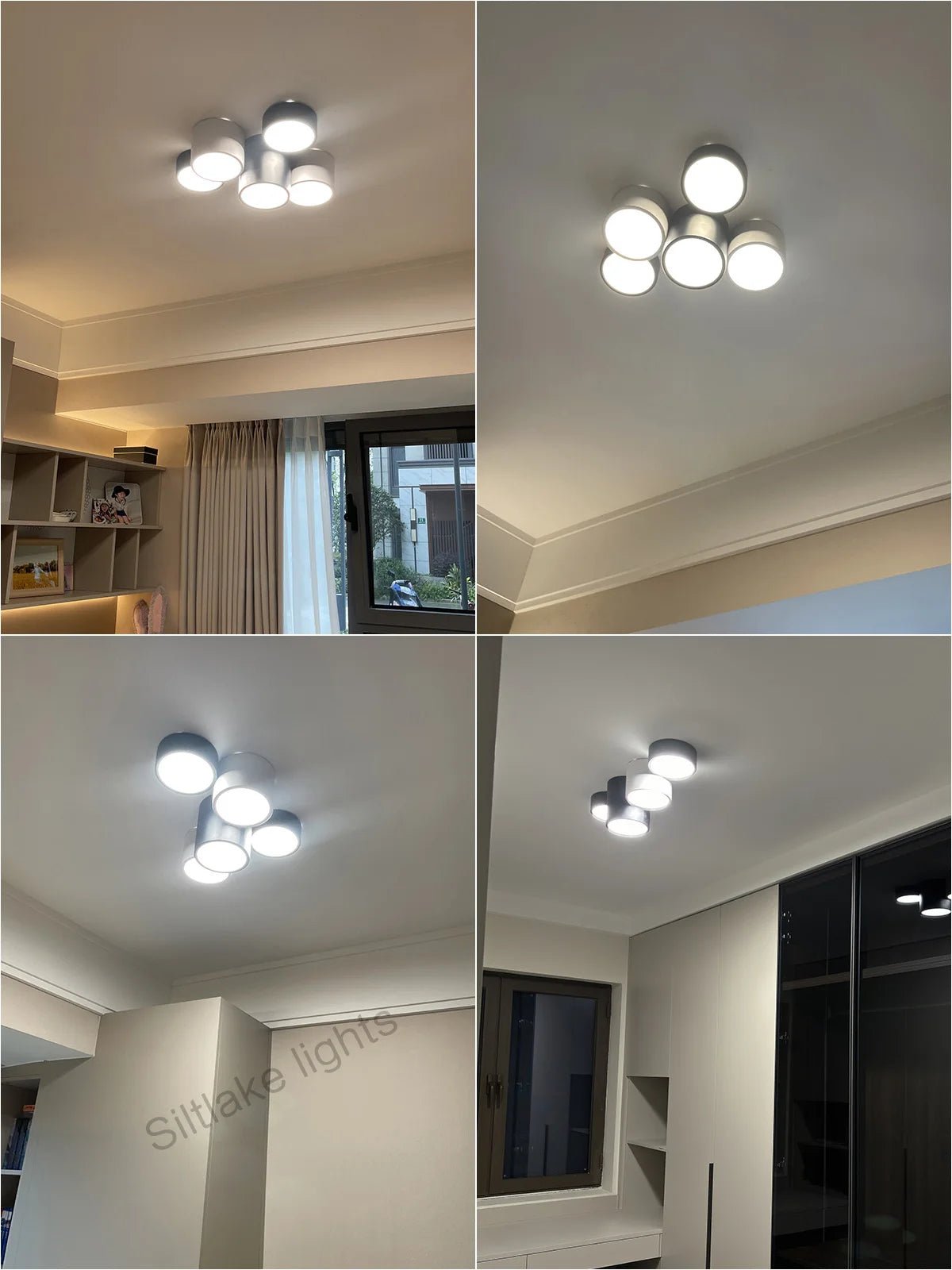 Plafonnier circulaire métal noir avec diffuseur acrylique blanc - Lumeria