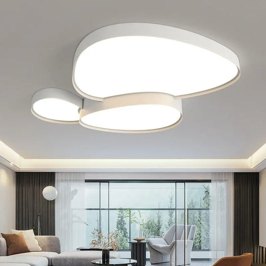 Plafonnier LED dimmable en métal et acrylique noir au style moderne - Lumeria