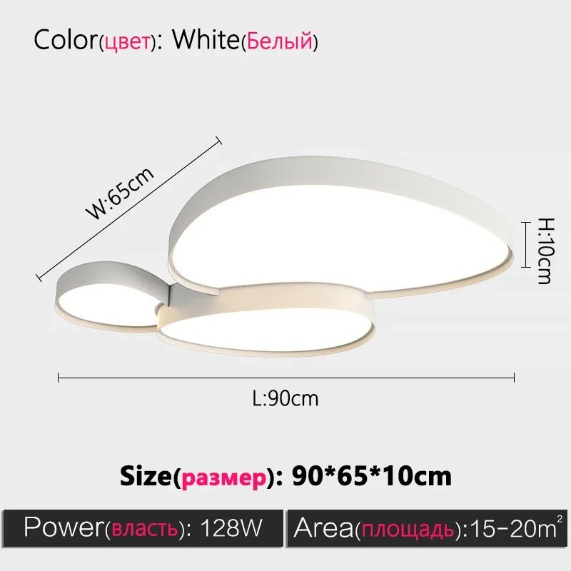 Plafonnier LED dimmable en métal et acrylique noir au style moderne - Lumeria