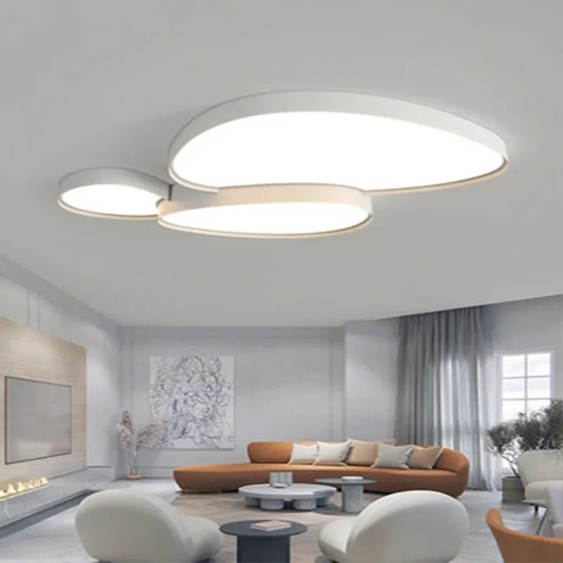 Plafonnier LED dimmable en métal et acrylique noir au style moderne - Lumeria