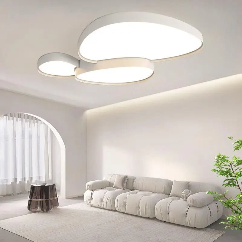 Plafonnier LED dimmable en métal et acrylique noir au style moderne - Lumeria