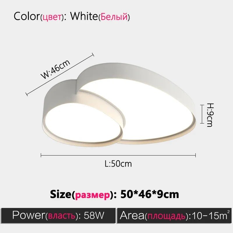 Plafonnier LED dimmable en métal et acrylique noir au style moderne - Lumeria