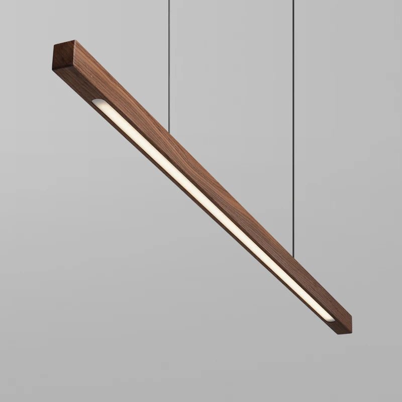 Plafonnier LED en Bois group au Design Nordique, Luminaire Décoratif d'Nik, Idéal pour un Salon, une Cuisine, un Bar ou une Salle à Manger - Lumeria