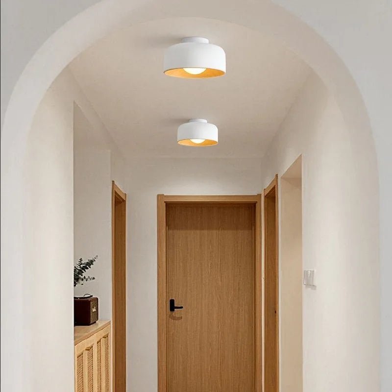 Plafonnier rond noir mat en fer avec LED G9 à lumière variable - Lumeria