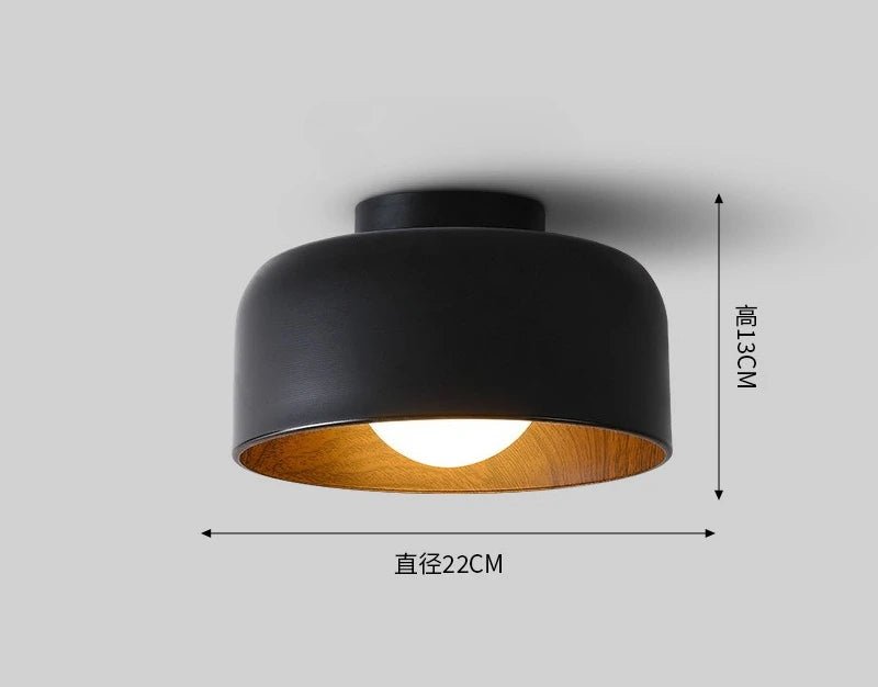 Plafonnier rond noir mat en fer avec LED G9 à lumière variable - Lumeria