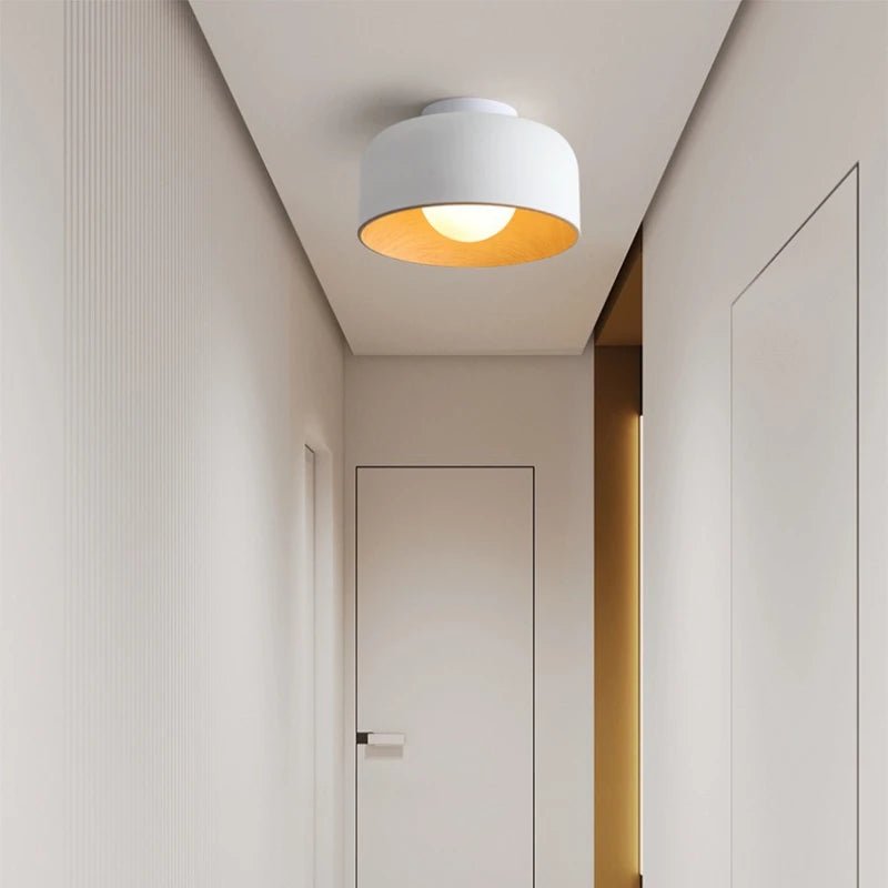 Plafonnier rond noir mat en fer avec LED G9 à lumière variable - Lumeria