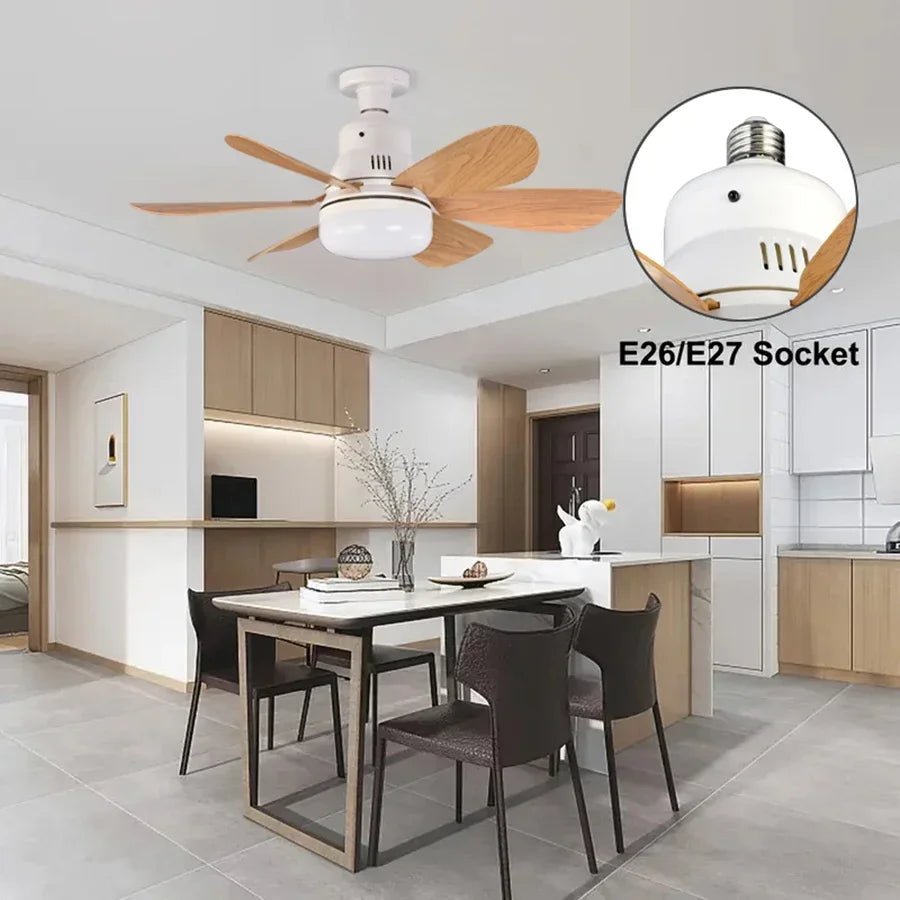 Plafonnier ventilateur LED avec télécommande et variateur Lina - Lumeria