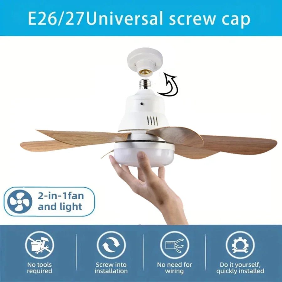 Plafonnier ventilateur LED avec télécommande et variateur Lina - Lumeria