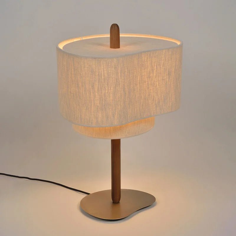 Suspension en fer avec abat - jour beige tricoté main style Art déco - Lumeria
