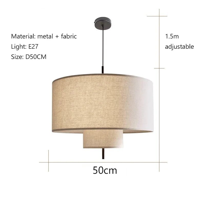 Suspension en fer avec abat - jour beige tricoté main style Art déco - Lumeria