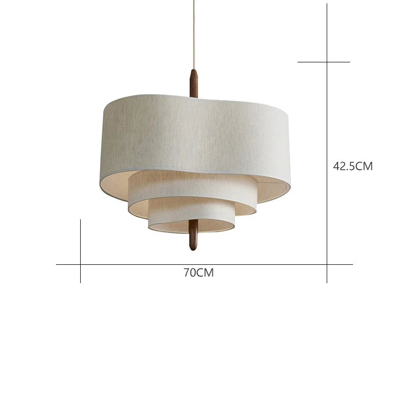 Suspension en fer avec abat - jour beige tricoté main style Art déco - Lumeria