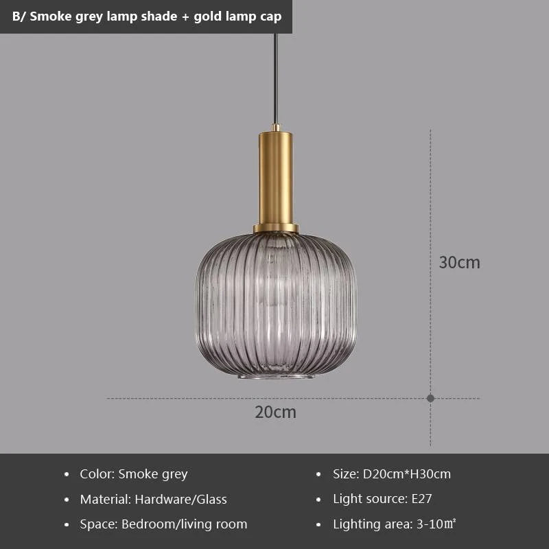 Suspension en verre fumé perforé avec câble réglable E27 - Lumeria
