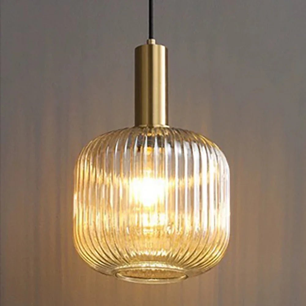Suspension en verre fumé perforé avec câble réglable E27 - Lumeria