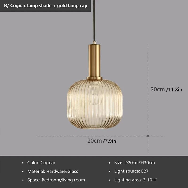Suspension en verre fumé perforé avec câble réglable E27 - Lumeria