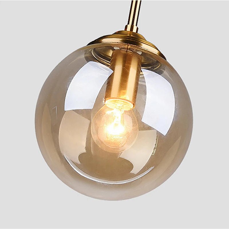 Suspension en verre fumé scandinave avec LED tactile intégrée - Lumeria