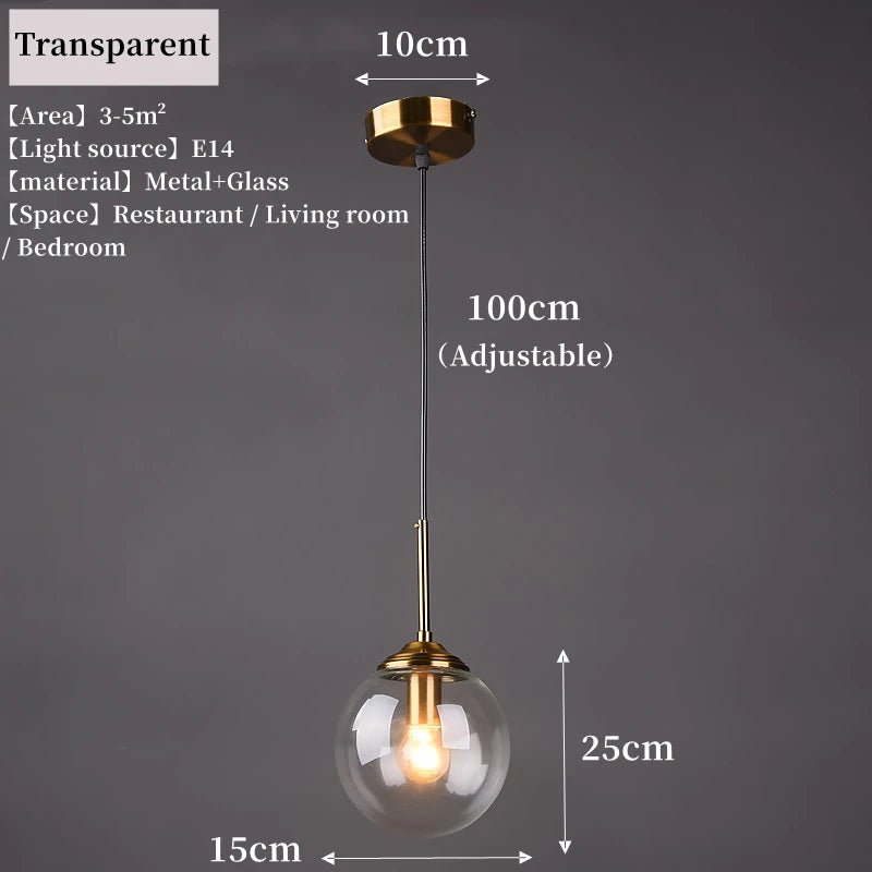 Suspension en verre fumé scandinave avec LED tactile intégrée - Lumeria
