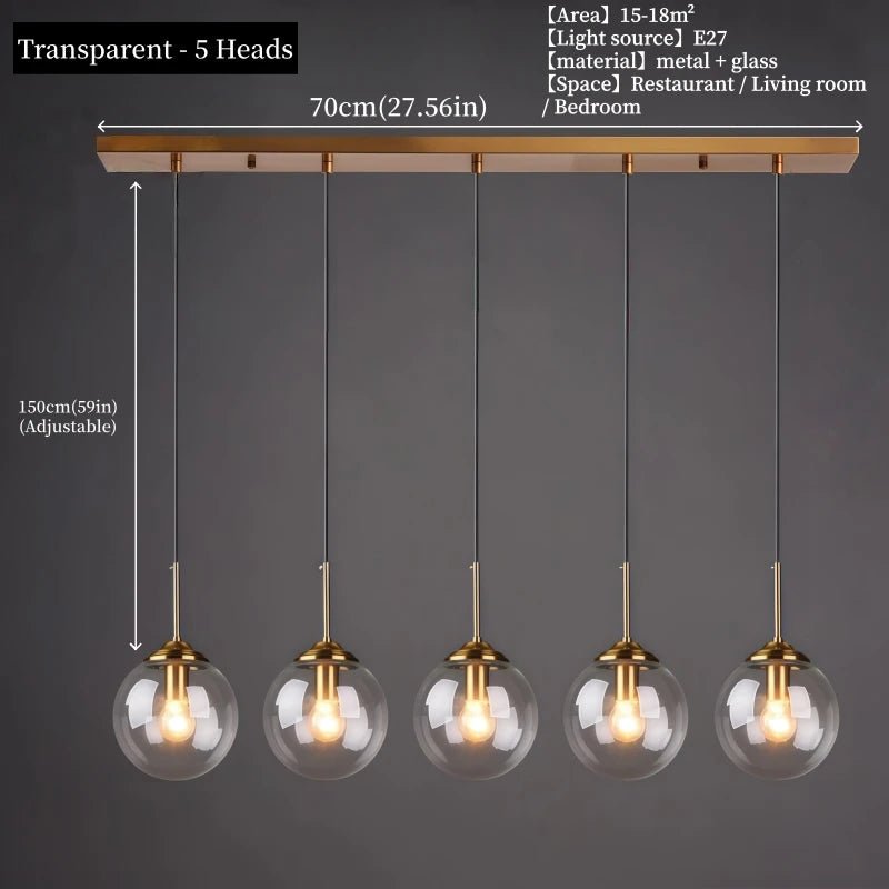 Suspension en verre fumé scandinave avec LED tactile intégrée - Lumeria