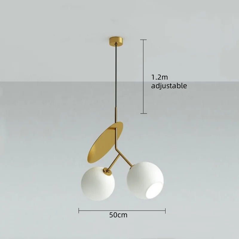 Suspension en verre soufflé forme cerise avec LED réglable - Lumeria