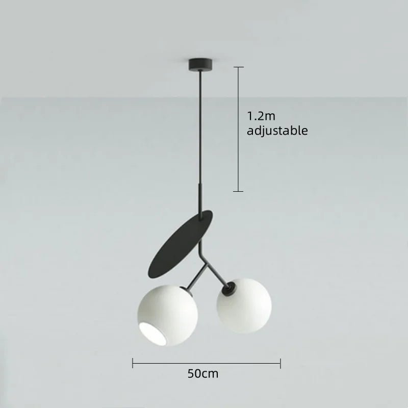 Suspension en verre soufflé forme cerise avec LED réglable - Lumeria