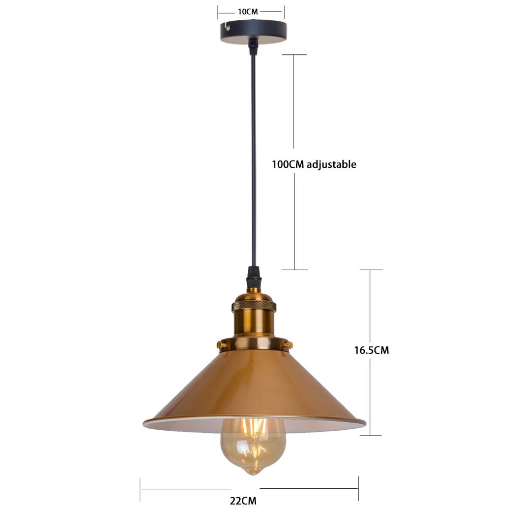 Suspension industrielle en fer peint avec cage métallique vintage - Lumeria