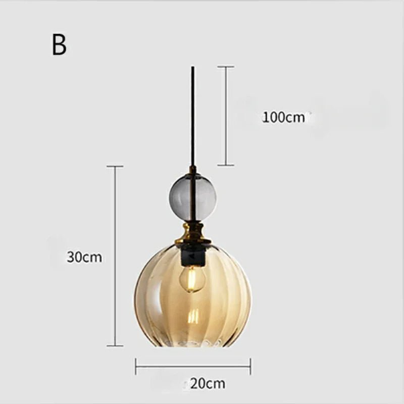 Suspension scandinave en verre nacré à cordon réglable LED - Lumeria