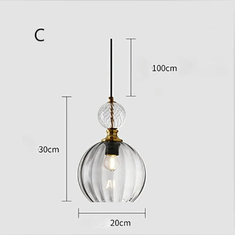 Suspension scandinave en verre nacré à cordon réglable LED - Lumeria