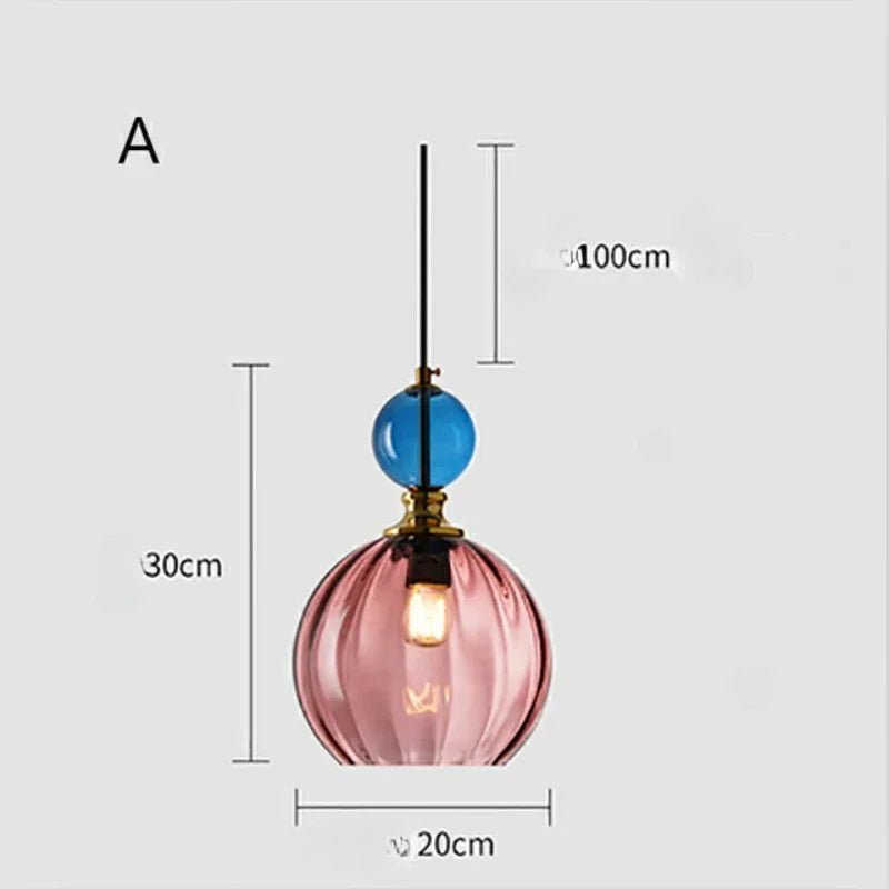 Suspension scandinave en verre nacré à cordon réglable LED - Lumeria