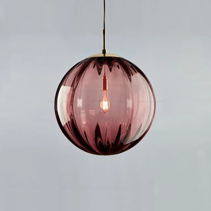 Suspension scandinave en verre opaline avec interrupteur sur cordon - Lumeria