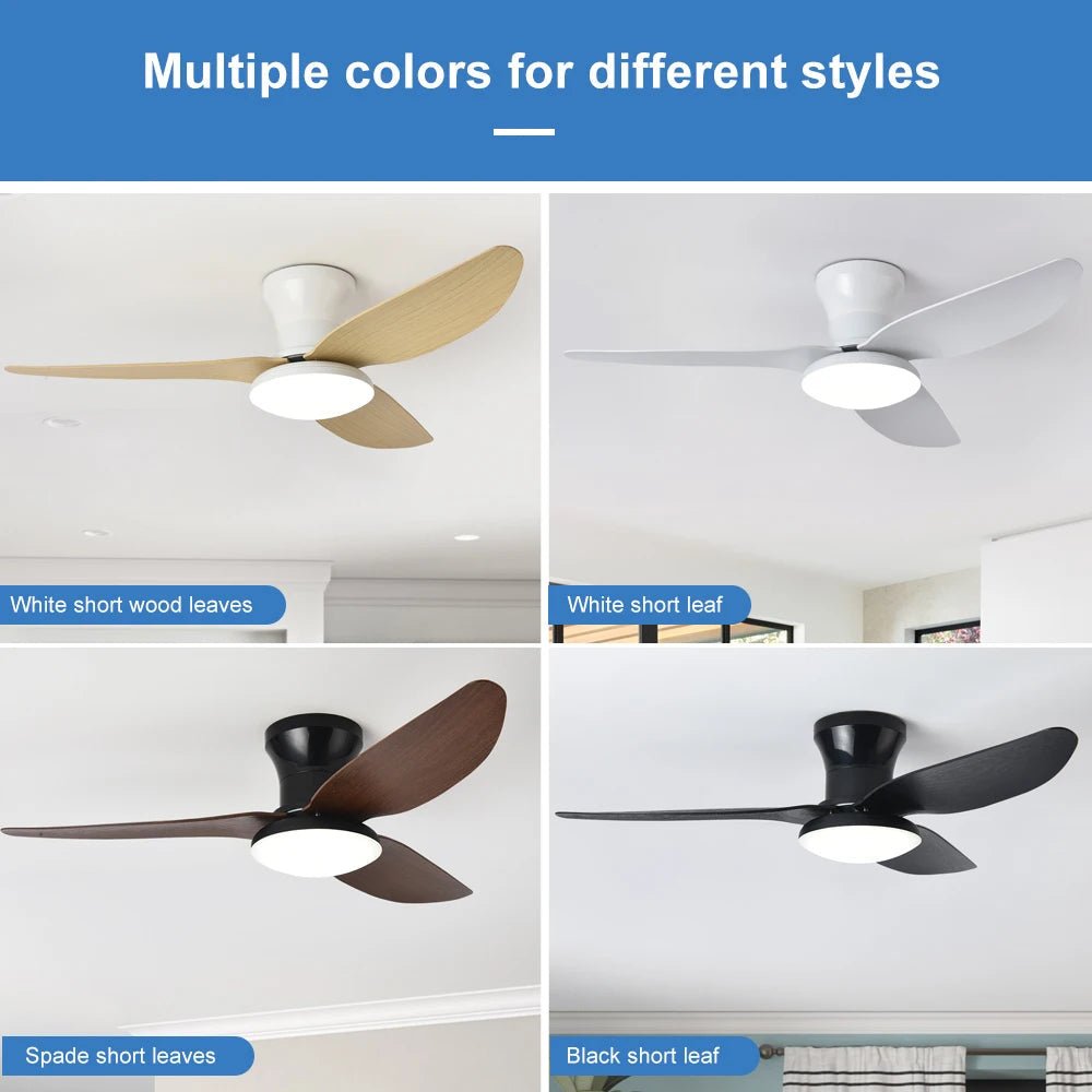 Ventilateur plafond LED avec lumière dimmable et télécommande moderne - Lumeria