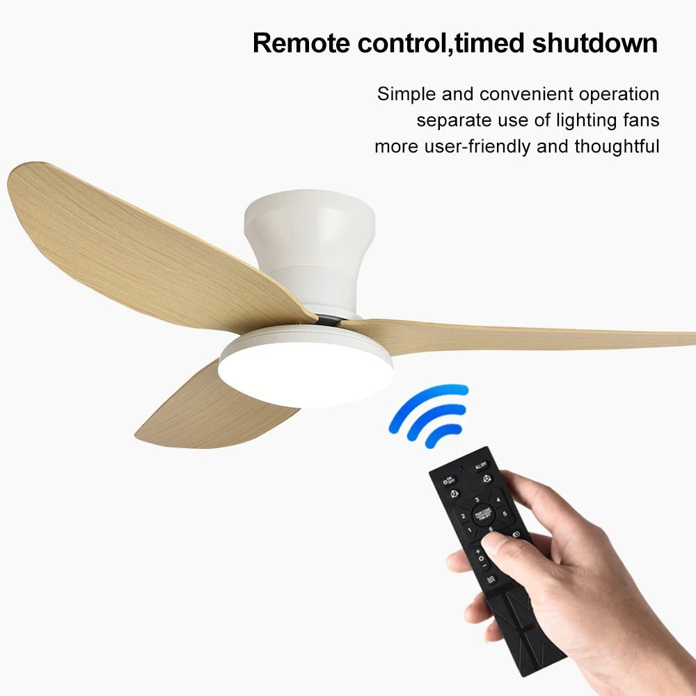 Ventilateur plafond LED avec lumière dimmable et télécommande moderne - Lumeria